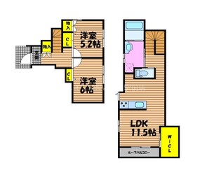 ルアナ医大南の物件間取画像